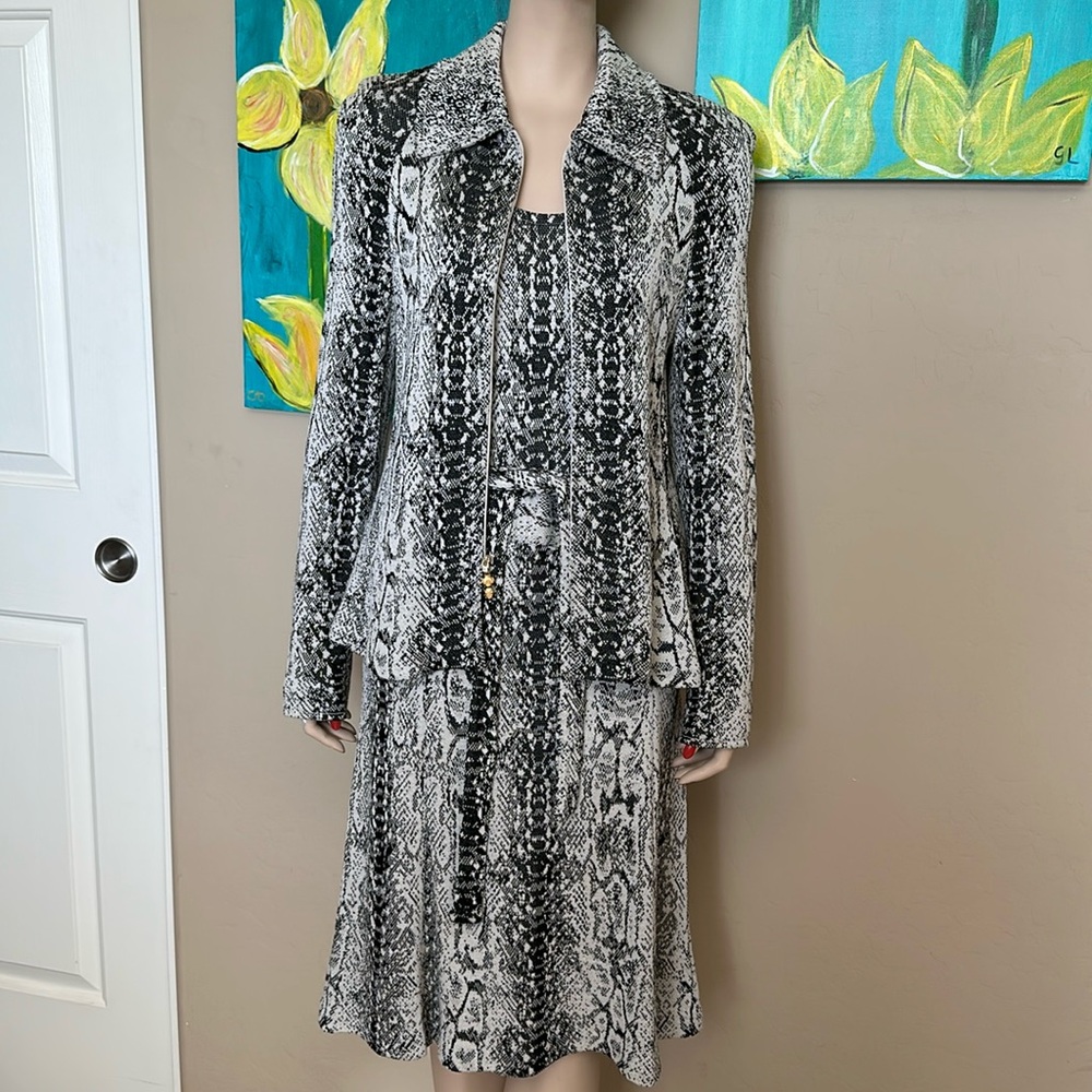 St John knit dress and jacket